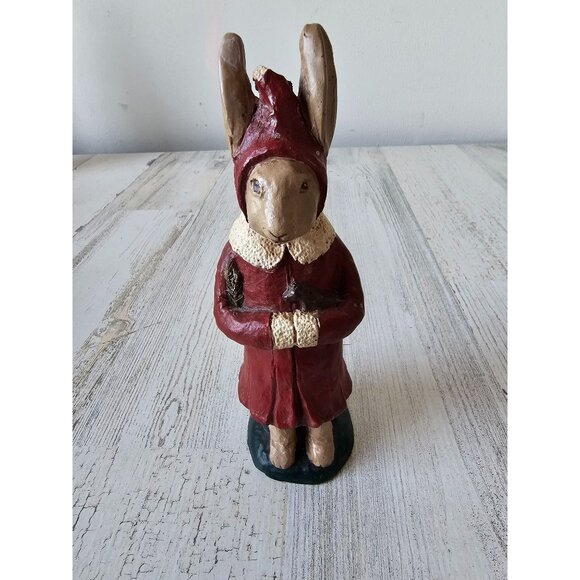 Betty lou byrnes Peter Claus entail rabbit‎ bunny Santa decor vintage 1989 - Picture 1 of 9